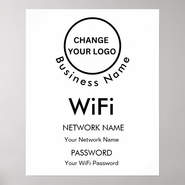 Kundenspezifische Markenbezeichnungen Wifi-Details Poster (Vorne)