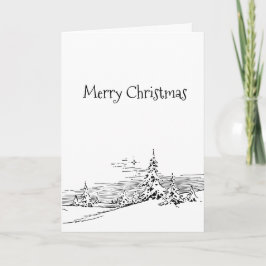 Kundenspezifische Minimalistische Weihnachtsgrüße Feiertagskarte