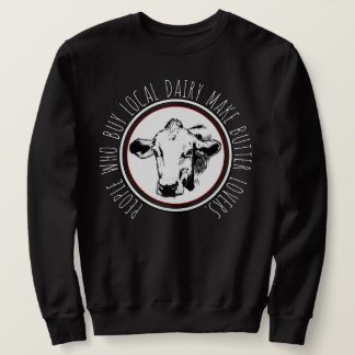 Kundenspezifische Molkerei-Wortspiele mit Sweatshirt