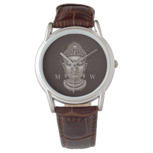 Kundenspezifische Monogramm Buddha-Uhren Armbanduhr