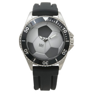 Kundenspezifische Monogramm-Fußballuhren Armbanduhr