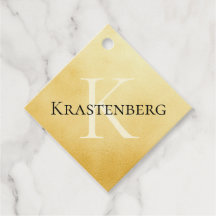 Kundenspezifische Monogramm Name Gruß-Imitate Gold