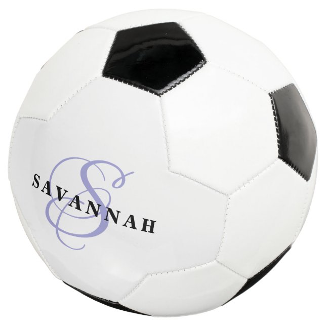 Kundenspezifische Monogramm Name Moderne Fun Sport Fußball (Dreiviertel)