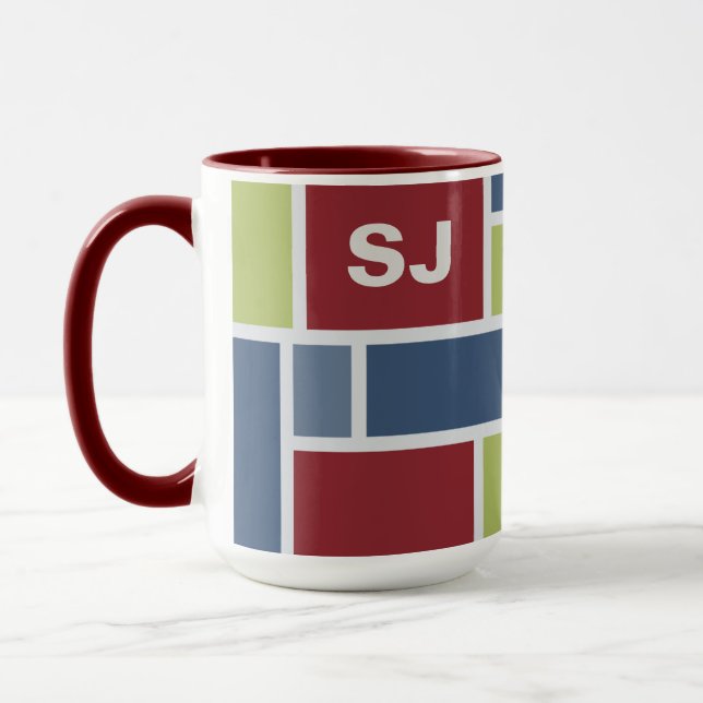 Kundenspezifische Monogramm-Tassen des Tasse (Links)