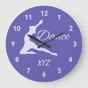 Kundenspezifische Monogramm-Wanduhren des TANZES Große Wanduhr
