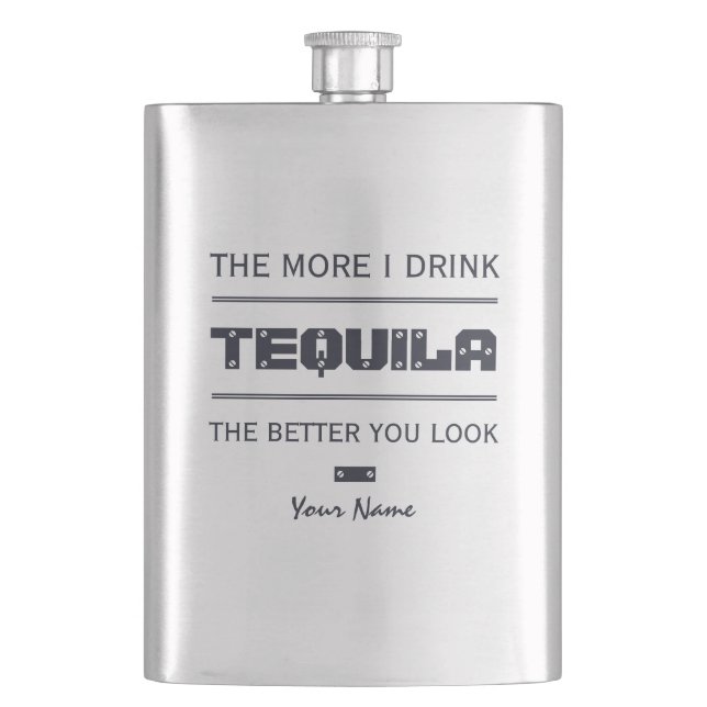 Kundenspezifische Monogrammflasche des TEQUILA Flachmann (Vorderseite)