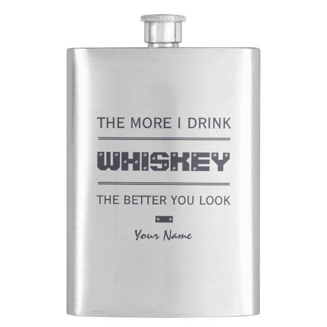 Kundenspezifische Monogrammflasche des WHISKYS Flachmann (Vorderseite)