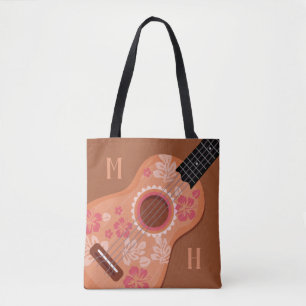 Kundenspezifische Monogrammtaschen des Ukulele Tasche