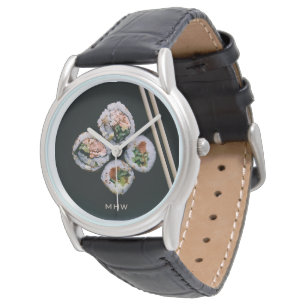 Kundenspezifische Monogrammuhren der Sushi Armbanduhr