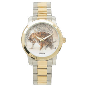 Kundenspezifische Monogrammuhren der Winter-Tiger Armbanduhr