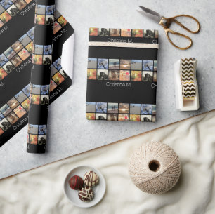 Kundenspezifische multi Foto-Mosaik-Bild-Collage Geschenkpapier