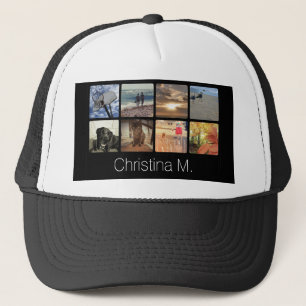 Kundenspezifische multi Foto-Mosaik-Bild-Collage Truckerkappe