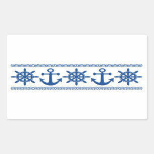 Kundenspezifische nautischaufkleber rechteckiger aufkleber