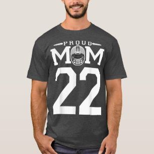 Kundenspezifische Nummer 22 Proud Football Mama Pe T-Shirt