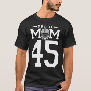 Kundenspezifische Nummer 45 Fußball Mama Personali T-Shirt