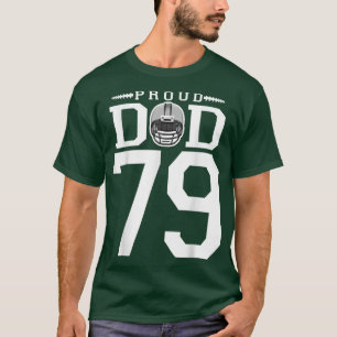 Kundenspezifische Nummer 79 Proud Football Vater P T-Shirt