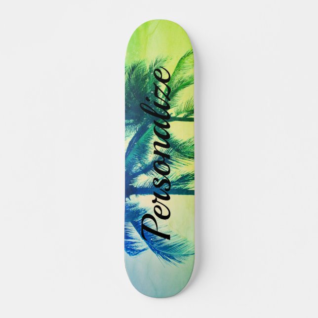 Kundenspezifische Palme-Fotoentwurf Skateboard (Vorne)