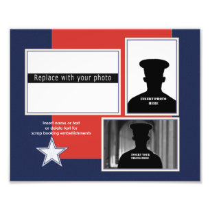 Kundenspezifische patriotische Foto-Collage Fotodruck