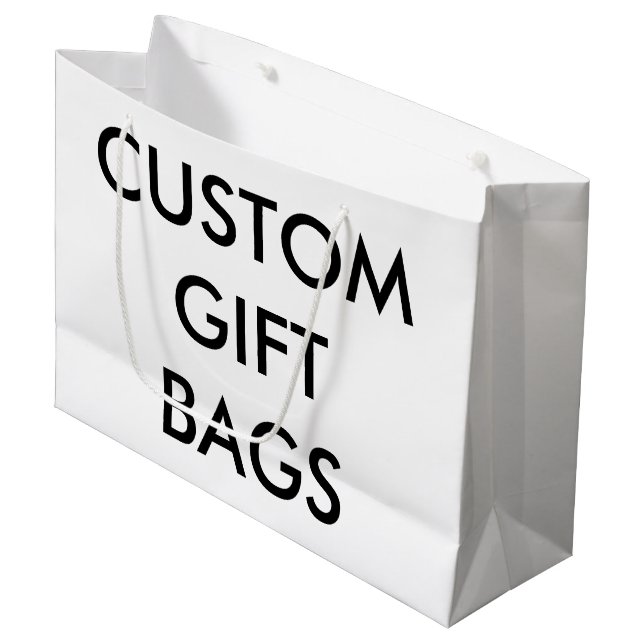Kundenspezifische personalisierte große geschenktüte (Vorderseite Schrägansicht)