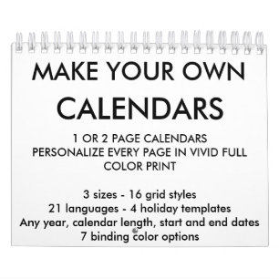 Kundenspezifische personalisierte kalender