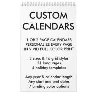 Kundenspezifische personalisierte kalender