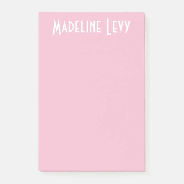 Kundenspezifische personalisierte rosa Post-It mit Post-it Klebezettel (Vorderseite)