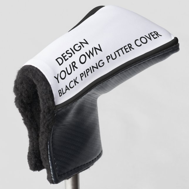 Kundenspezifische personalisierte schwarze golf headcover (3/4 Vorderseite)
