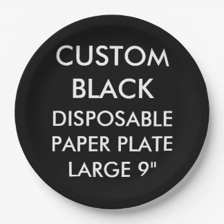 Kundenspezifische personalisierte schwarze pappteller