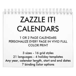 Kundenspezifische personalisierte Zwei-Seite 5,5" Kalender
