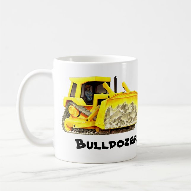 Kundenspezifische Planierraupen-Bau-Kaffee-Tasse Kaffeetasse (Links)