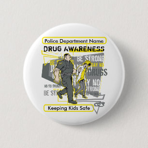 Kundenspezifische Polizei mischt Bewusstsein Button