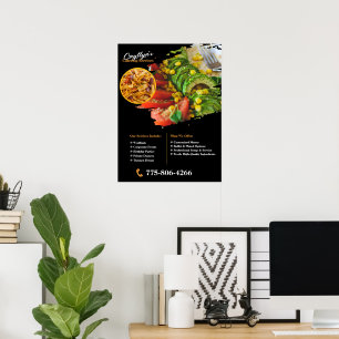 Kundenspezifische Poster für private Catering
