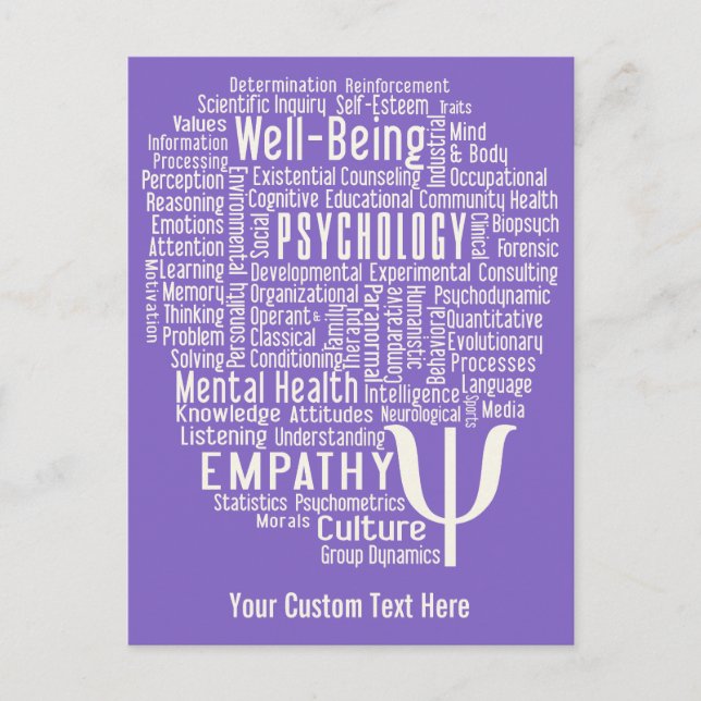 Kundenspezifische Postkarte der PSYCHOLOGIE (Vorderseite)