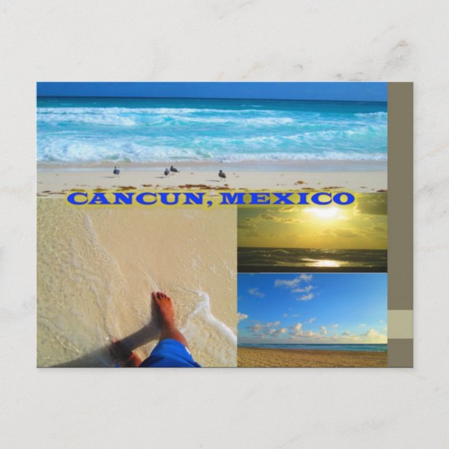KUNDENSPEZIFISCHE POSTKARTENcancun-COLLAGE 8 Postkarte (Vorderseite)