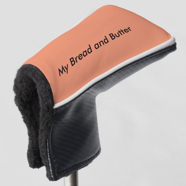 Kundenspezifische Putter-Abdeckung - mein Brot und Golf Headcover (3/4 Vorderseite)