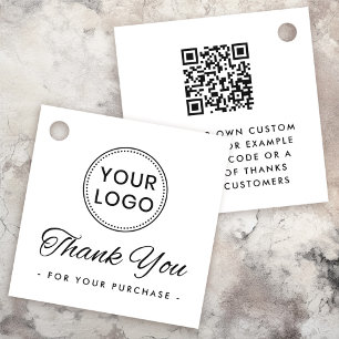 Kundenspezifische QR-Code-Reihenfolge Dankeschön h Geschenkanhänger