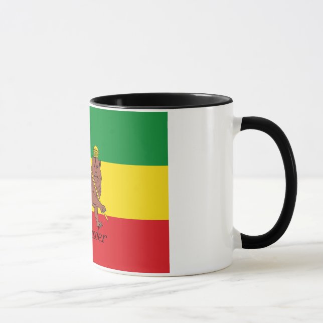 Kundenspezifische Rastafarian Flagge von Tasse (Rechts)
