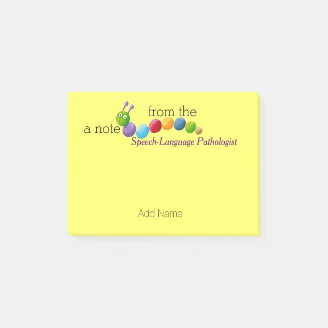 Kundenspezifische Rede-Sprachenpathologe Post-it Klebezettel (Vorderseite)
