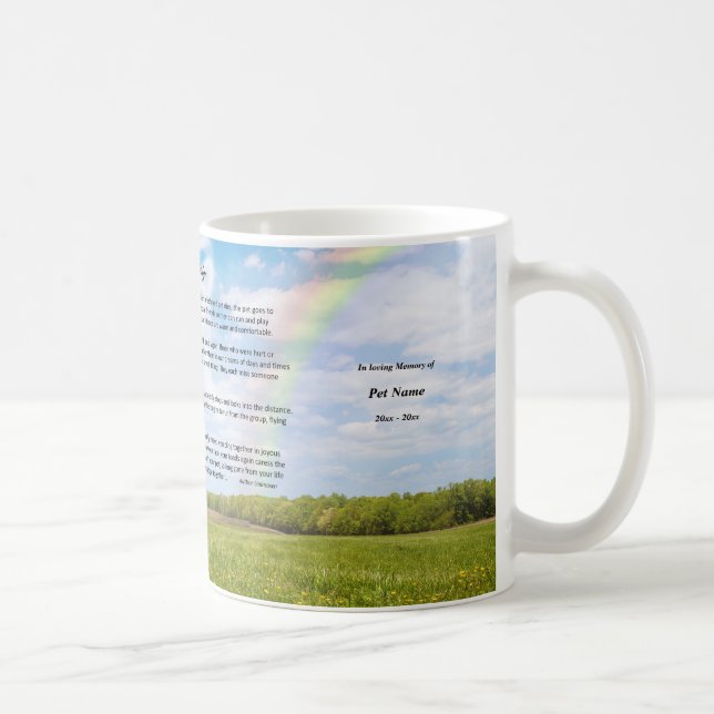 Kundenspezifische Regenbogen-Brücken-Tasse, Kaffeetasse (Rechts)