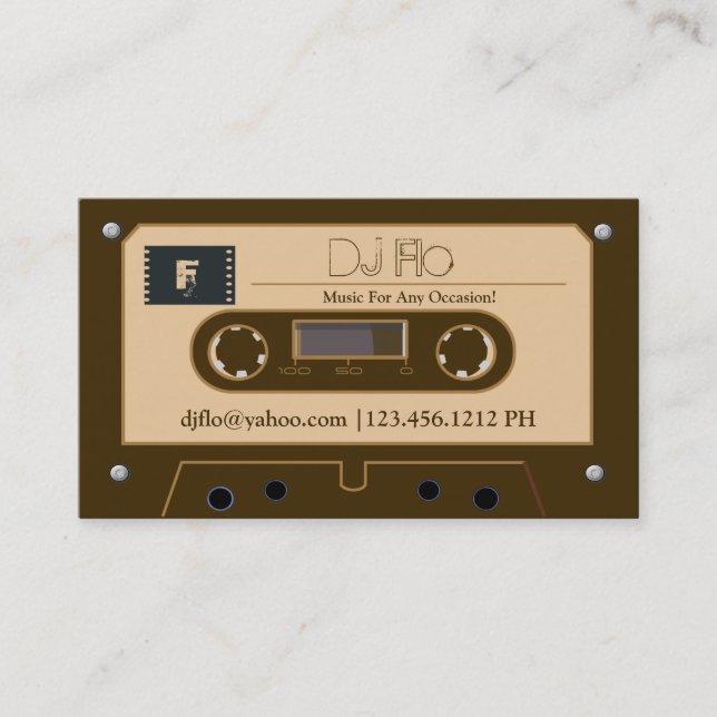 Kundenspezifische Retro Kassette DJ-Visitenkarten Visitenkarte (Vorderseite)