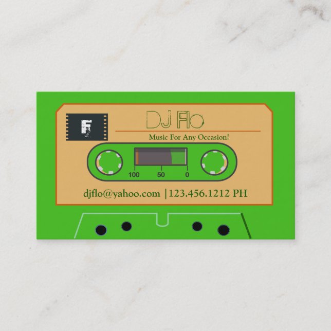Kundenspezifische Retro Kassette DJ-Visitenkarten Visitenkarte (Vorderseite)