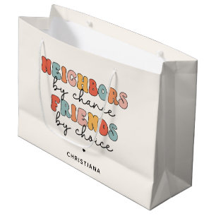 Kundenspezifische Retro-Nachbarn durch Zufall Freu Große Geschenktüte