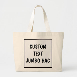 Kundenspezifische riesige Leinwand-Taschen-Tasche Jumbo Stoffbeutel