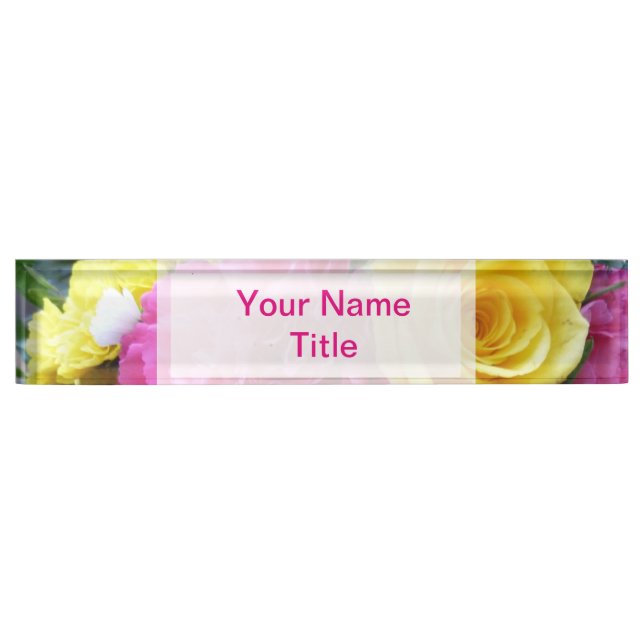 Kundenspezifische rosa namensplakette (Vorderseite)