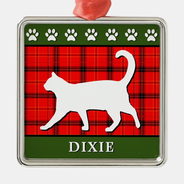 Kundenspezifische rote und grüne ornament aus metall (Vorne)