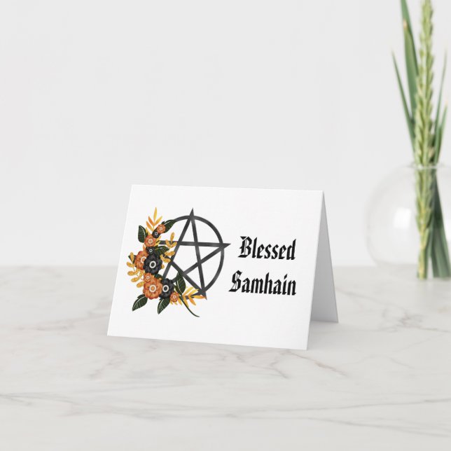 Kundenspezifische Sahmain-Grußkarte Karte (Vorderseite)