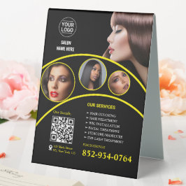 Kundenspezifische Salon-Business-Table-Zelt-Unterz Tischaufsteller