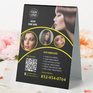 Kundenspezifische Salon-Business-Table-Zelt-Unterz Tischaufsteller