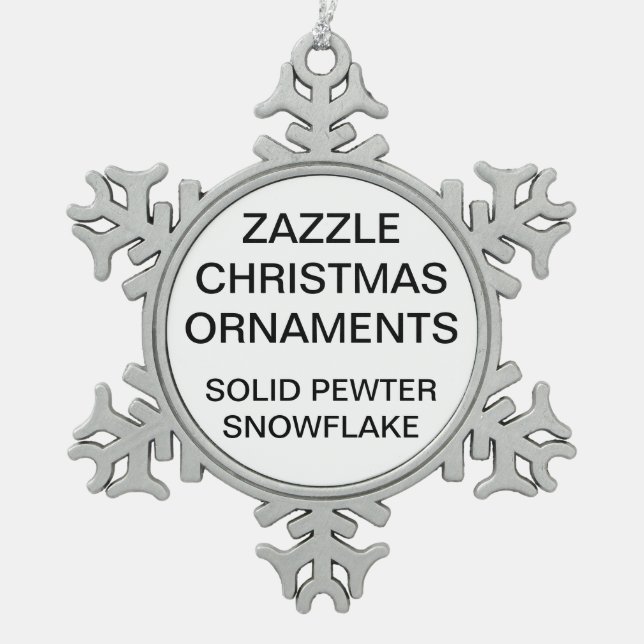 Kundenspezifische Schneeflocken Zinn-Ornament (Vorderseite)