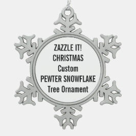 Kundenspezifische Schneeflocken Zinn-Ornament